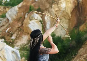 Target with arrow in the middle - illustration